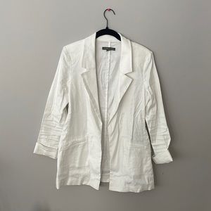 Linen white blazer